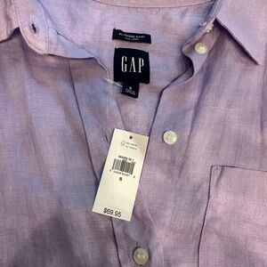 Gap Linen Shirt Lavender Size Small